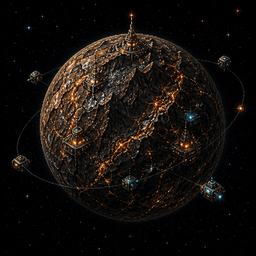 Mining World planet art